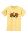 Cute Bulldog - Red Childrens T-Shirt by TooLoud-Childrens T-Shirt-TooLoud-Daffodil-Yellow-X-Small-Davson Sales