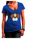 Cute Bulldog - Red Juniors V-Neck Dark T-Shirt by TooLoud-Womens V-Neck T-Shirts-TooLoud-Royal-Blue-Juniors Fitted Small-Davson Sales