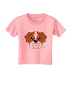 Cute Bulldog - Red Toddler T-Shirt by TooLoud-Toddler T-Shirt-TooLoud-Candy-Pink-2T-Davson Sales