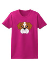 Cute Bulldog - Red Womens Dark T-Shirt by TooLoud-Womens T-Shirt-TooLoud-Hot-Pink-Small-Davson Sales