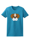 Cute Bulldog - Red Womens Dark T-Shirt by TooLoud-Womens T-Shirt-TooLoud-Turquoise-X-Small-Davson Sales