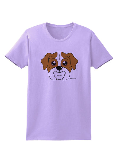 Cute Bulldog - Red Womens T-Shirt by TooLoud-Womens T-Shirt-TooLoud-Lavender-X-Small-Davson Sales