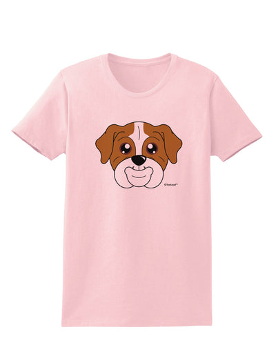 Cute Bulldog - Red Womens T-Shirt by TooLoud-Womens T-Shirt-TooLoud-PalePink-X-Small-Davson Sales