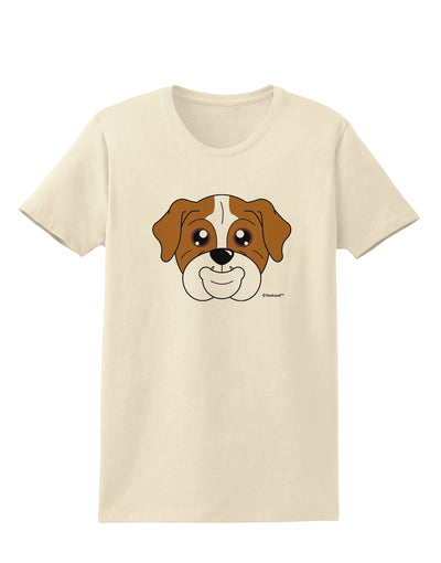 Cute Bulldog - Red Womens T-Shirt by TooLoud-Womens T-Shirt-TooLoud-Natural-X-Small-Davson Sales