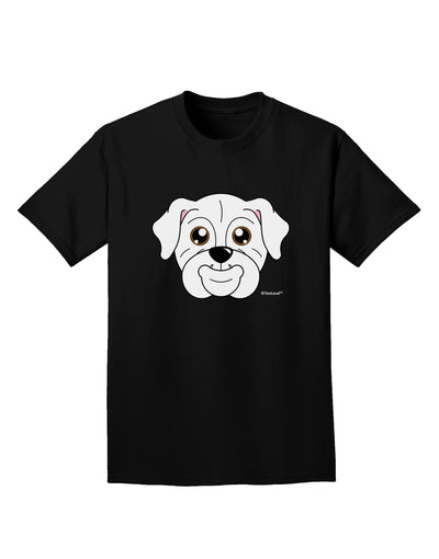 Cute Bulldog - White Adult Dark T-Shirt by TooLoud-Mens T-Shirt-TooLoud-Black-Small-Davson Sales