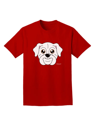 Cute Bulldog - White Adult Dark T-Shirt by TooLoud-Mens T-Shirt-TooLoud-Red-Small-Davson Sales