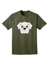 Cute Bulldog - White Adult Dark T-Shirt by TooLoud-Mens T-Shirt-TooLoud-Military-Green-Small-Davson Sales