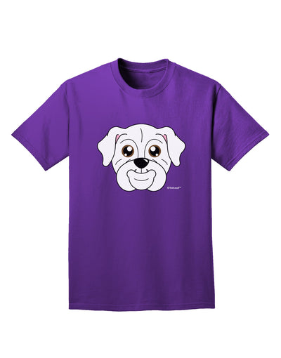 Cute Bulldog - White Adult Dark T-Shirt by TooLoud-Mens T-Shirt-TooLoud-Purple-Small-Davson Sales