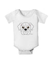 Cute Bulldog - White Baby Romper Bodysuit by TooLoud-Baby Romper-TooLoud-White-06-Months-Davson Sales