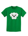 Cute Bulldog - White Childrens Dark T-Shirt by TooLoud-Childrens T-Shirt-TooLoud-Kelly-Green-X-Small-Davson Sales