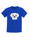 Cute Bulldog - White Childrens Dark T-Shirt by TooLoud-Childrens T-Shirt-TooLoud-Royal-Blue-X-Small-Davson Sales