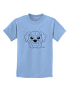 Cute Bulldog - White Childrens T-Shirt by TooLoud-Childrens T-Shirt-TooLoud-Light-Blue-X-Small-Davson Sales