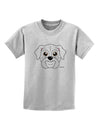 Cute Bulldog - White Childrens T-Shirt by TooLoud-Childrens T-Shirt-TooLoud-AshGray-X-Small-Davson Sales