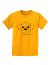 Cute Bulldog - White Childrens T-Shirt by TooLoud-Childrens T-Shirt-TooLoud-Gold-X-Small-Davson Sales