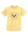 Cute Bulldog - White Childrens T-Shirt by TooLoud-Childrens T-Shirt-TooLoud-Daffodil-Yellow-X-Small-Davson Sales