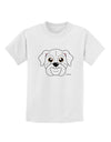 Cute Bulldog - White Childrens T-Shirt by TooLoud-Childrens T-Shirt-TooLoud-White-X-Small-Davson Sales