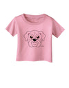 Cute Bulldog - White Infant T-Shirt by TooLoud