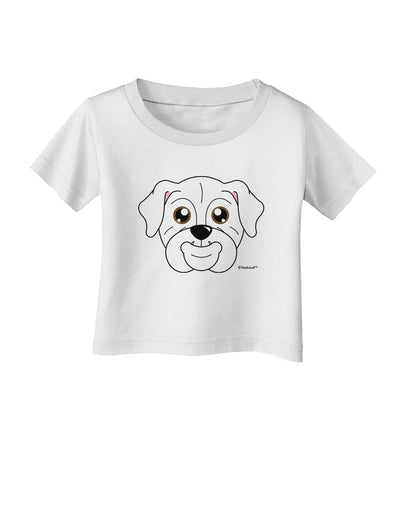Cute Bulldog - White Infant T-Shirt by TooLoud
