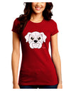 Cute Bulldog - White Juniors Crew Dark T-Shirt by TooLoud-T-Shirts Juniors Tops-TooLoud-Red-Juniors Fitted Small-Davson Sales