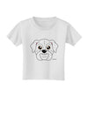 Cute Bulldog - White Toddler T-Shirt by TooLoud-Toddler T-Shirt-TooLoud-White-2T-Davson Sales