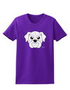 Cute Bulldog - White Womens Dark T-Shirt by TooLoud-Womens T-Shirt-TooLoud-Purple-X-Small-Davson Sales