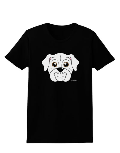 Cute Bulldog - White Womens Dark T-Shirt by TooLoud-Womens T-Shirt-TooLoud-Black-X-Small-Davson Sales