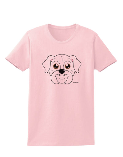 Cute Bulldog - White Womens T-Shirt by TooLoud-Womens T-Shirt-TooLoud-PalePink-X-Small-Davson Sales