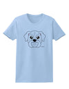 Cute Bulldog - White Womens T-Shirt by TooLoud-Womens T-Shirt-TooLoud-Light-Blue-X-Small-Davson Sales