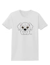 Cute Bulldog - White Womens T-Shirt by TooLoud-Womens T-Shirt-TooLoud-White-X-Small-Davson Sales