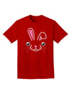 Cute Bunny Face Adult Dark T-Shirt-Mens T-Shirt-TooLoud-Red-Small-Davson Sales