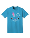 Cute Bunny Face Adult Dark T-Shirt-Mens T-Shirt-TooLoud-Turquoise-Small-Davson Sales