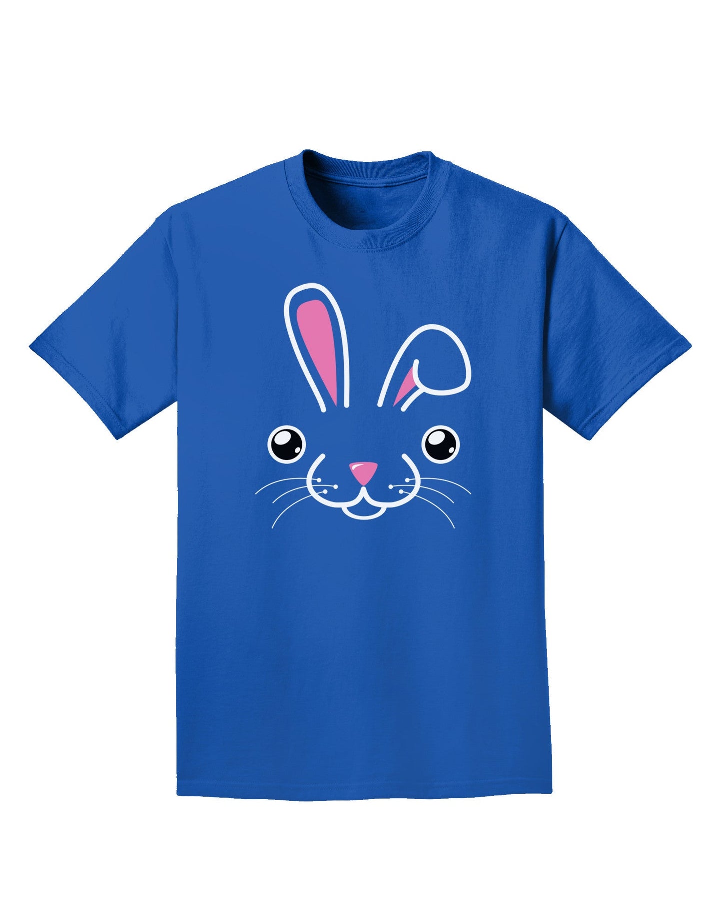 Cute Bunny Face Adult Dark T-Shirt-Mens T-Shirt-TooLoud-Royal-Blue-Small-Davson Sales