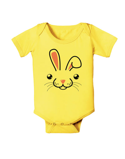 Cute Bunny Face Baby Romper Bodysuit-Baby Romper-TooLoud-Yellow-06-Months-Davson Sales