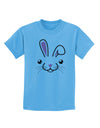 Cute Bunny Face Childrens T-Shirt-Childrens T-Shirt-TooLoud-Aquatic-Blue-X-Small-Davson Sales