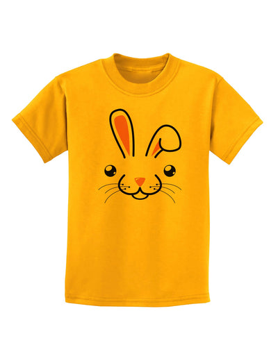 Cute Bunny Face Childrens T-Shirt-Childrens T-Shirt-TooLoud-Gold-X-Small-Davson Sales