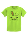 Cute Bunny Face Childrens T-Shirt-Childrens T-Shirt-TooLoud-Lime-Green-X-Small-Davson Sales