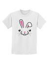 Cute Bunny Face Childrens T-Shirt-Childrens T-Shirt-TooLoud-White-X-Small-Davson Sales