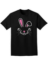 Cute Bunny Face Easter Adult Dark T-Shirts-TooLoud-Black-Small-Davson Sales