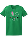 Cute Bunny Face Easter Womens Dark T-Shirt - Ladies-TooLoud-Kelly-Green-X-Small-Davson Sales