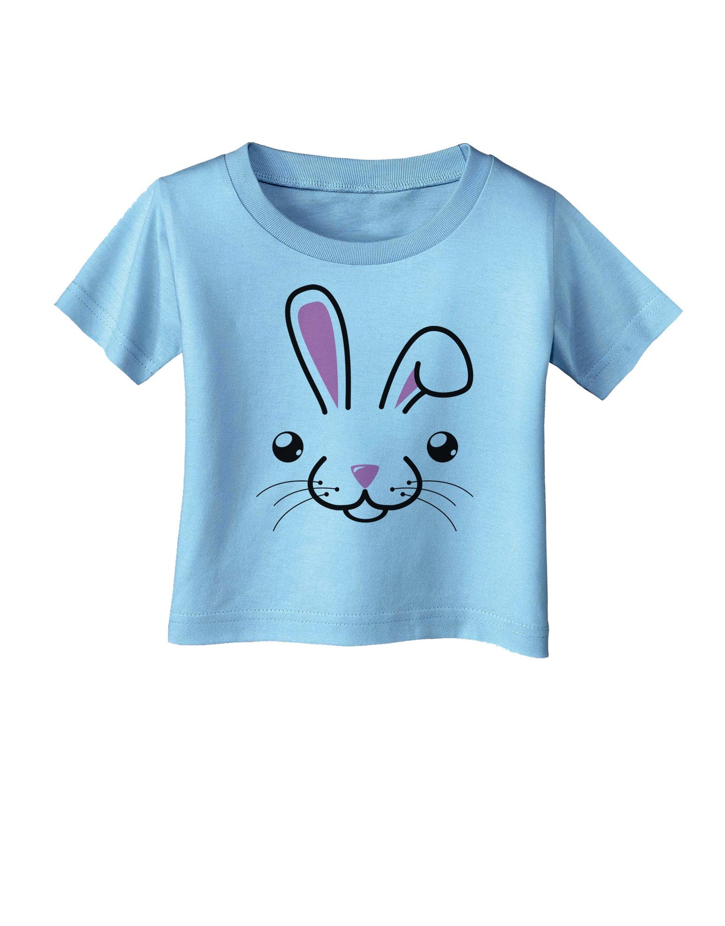 Cute Bunny Face Infant T-Shirt-Infant T-Shirt-TooLoud-Aquatic-Blue-06-Months-Davson Sales