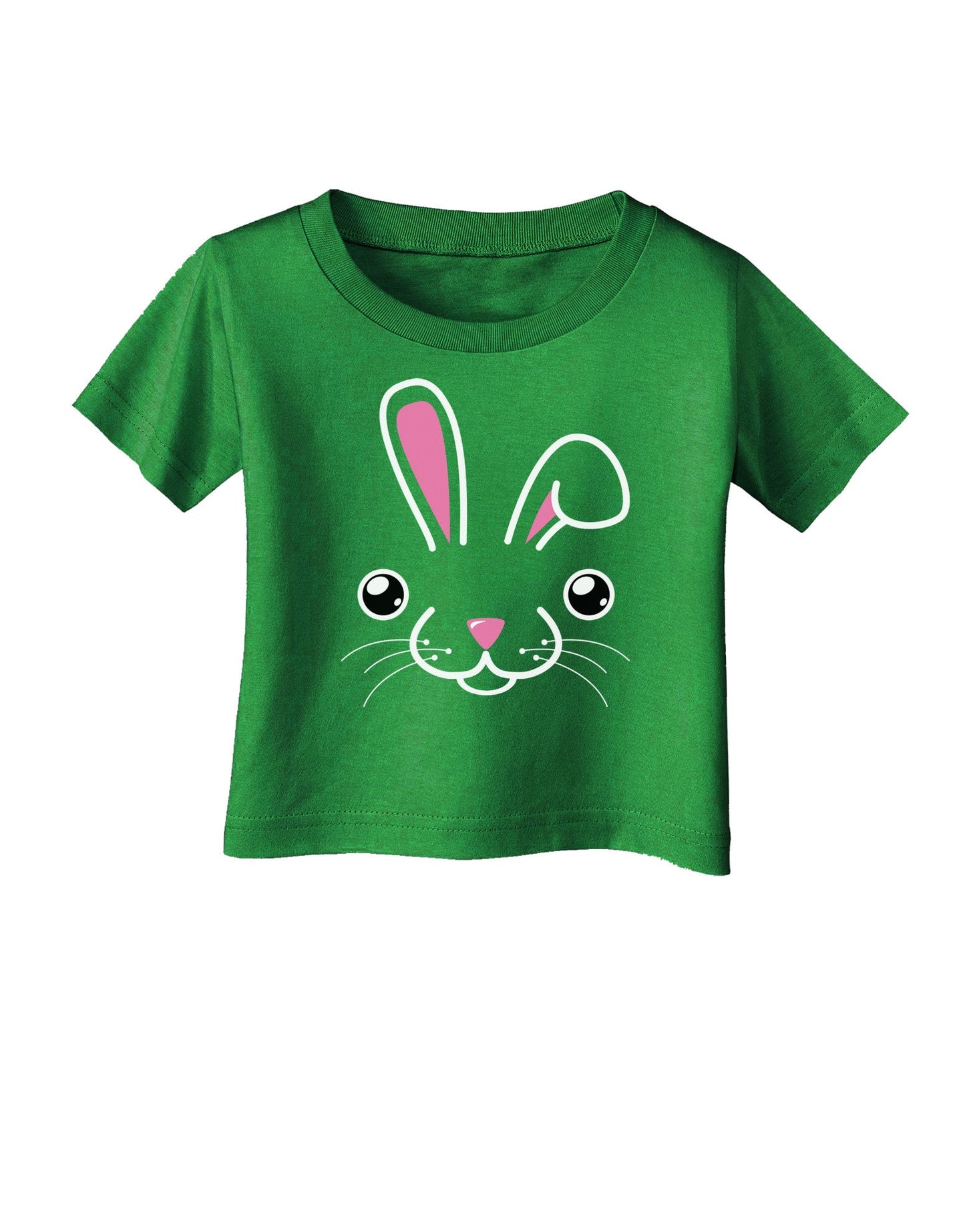 Cute Bunny Face Infant T-Shirt Dark-Infant T-Shirt-TooLoud-Clover-Green-06-Months-Davson Sales