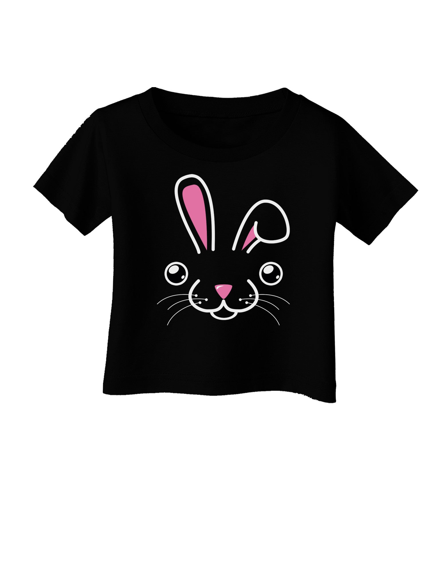 Cute Bunny Face Infant T-Shirt Dark-Infant T-Shirt-TooLoud-Black-06-Months-Davson Sales