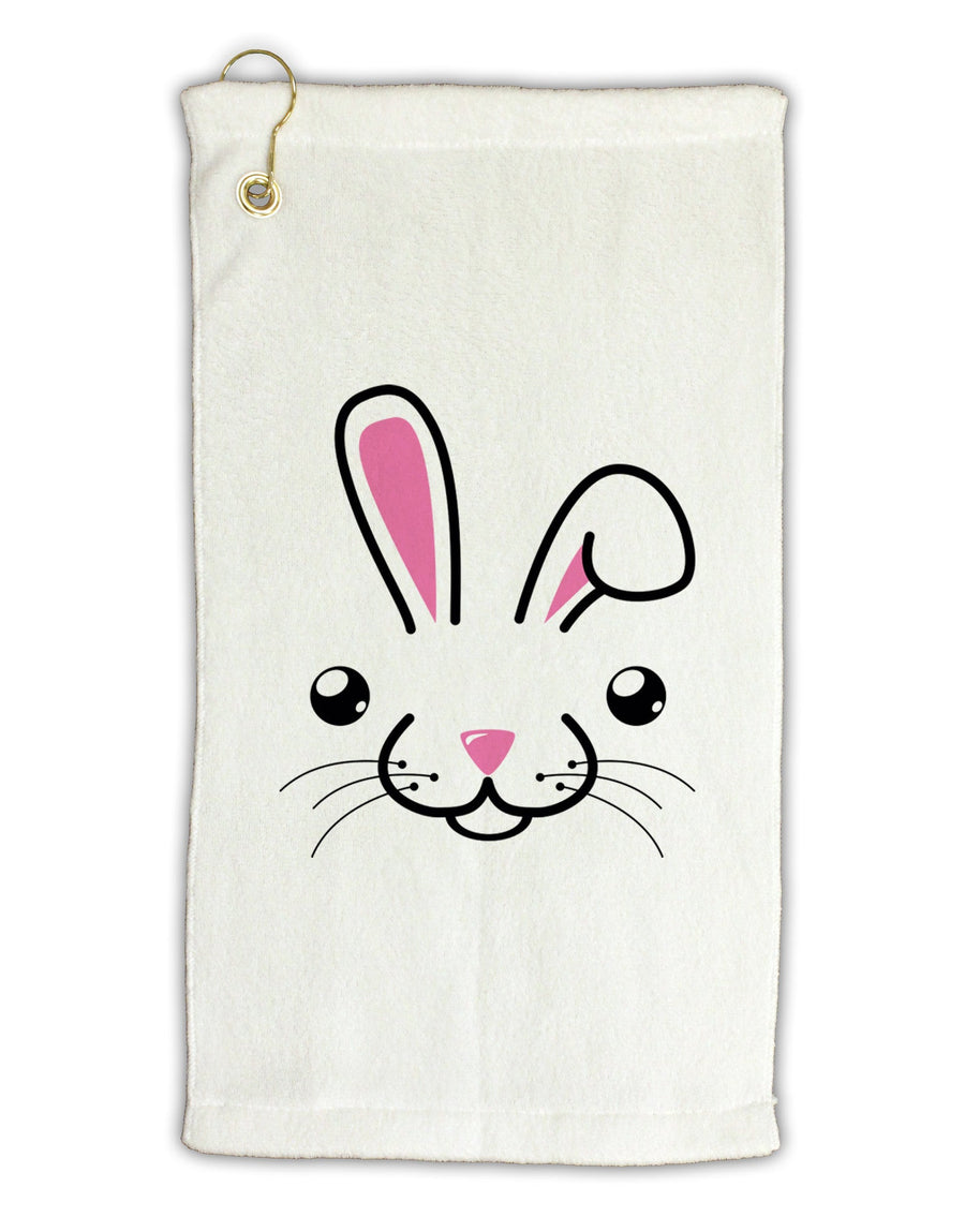 Cute Bunny Face Micro Terry Gromet Golf Towel 11&#x22;x19-Golf Towel-TooLoud-White-Davson Sales