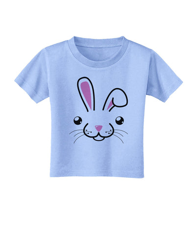 Cute Bunny Face Toddler T-Shirt-Toddler T-Shirt-TooLoud-Aquatic-Blue-2T-Davson Sales