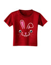 Cute Bunny Face Toddler T-Shirt Dark-Toddler T-Shirt-TooLoud-Red-2T-Davson Sales