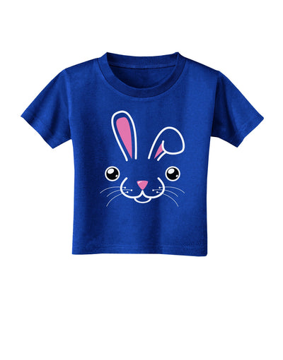 Cute Bunny Face Toddler T-Shirt Dark-Toddler T-Shirt-TooLoud-Royal-Blue-2T-Davson Sales