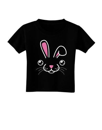 Cute Bunny Face Toddler T-Shirt Dark-Toddler T-Shirt-TooLoud-Black-2T-Davson Sales