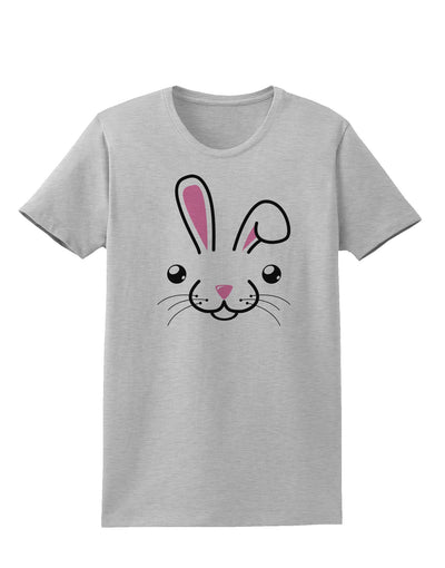 Cute Bunny Face Womens T-Shirt-Womens T-Shirt-TooLoud-AshGray-X-Small-Davson Sales