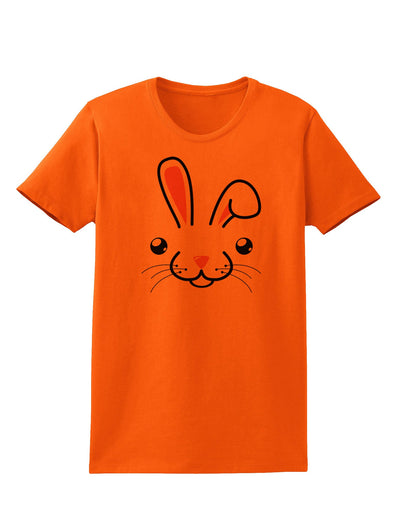 Cute Bunny Face Womens T-Shirt-Womens T-Shirt-TooLoud-Orange-X-Small-Davson Sales