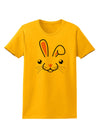 Cute Bunny Face Womens T-Shirt-Womens T-Shirt-TooLoud-Gold-X-Small-Davson Sales